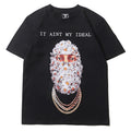 Mens T-shirt Vintage American-style Trendy brand *Stranger Things* chrysanthemum portrait print