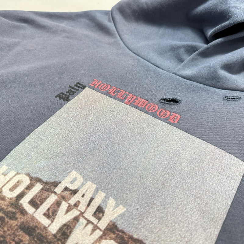 Unisex Vintage Hoodie [Vintage Dark Grey-Blue] PalyHollywood SS25