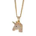 Jewelry Dream Unicorn Pendant Full of Zircon Rainbow Pony Animal St. Valentine's Spectrum