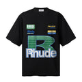 RHUDE T Shirts Multi Label Racing Letter Motif