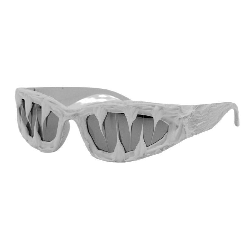 Trendy punk glasses venom glue dark