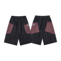 Street-style vintage Cropped trousers Retro Harajuku Style Wide-Leg Plaid Shorts with Cute Character Embroidery