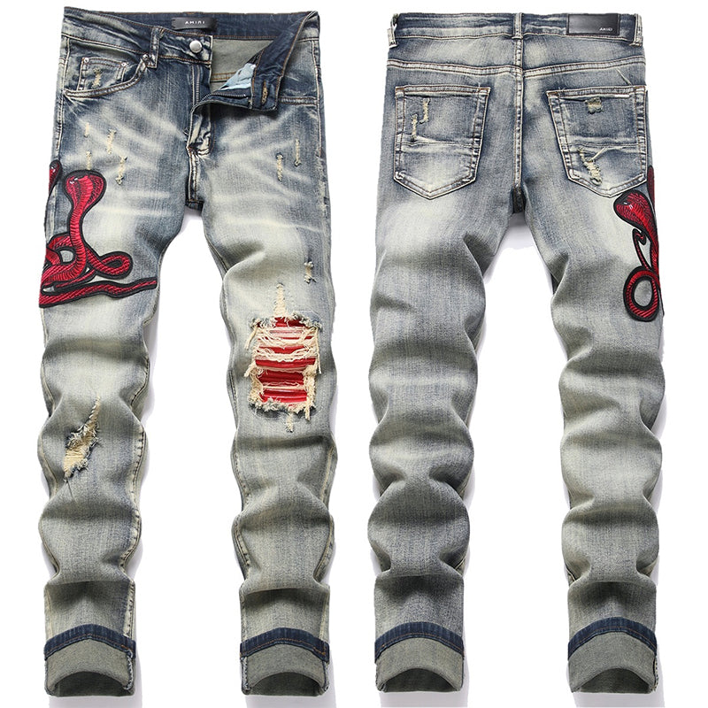 AMIRI Jeans High-quality distressed pure cotton