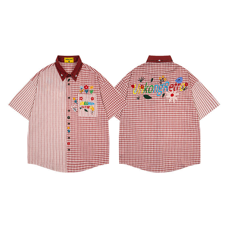 Unisex vintage T-shirt Polo shirt with a stand-up collar