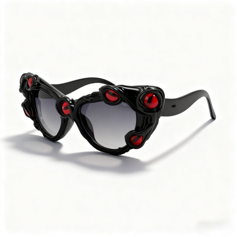 Trendy punk glasses devil eyes halloween gothic style