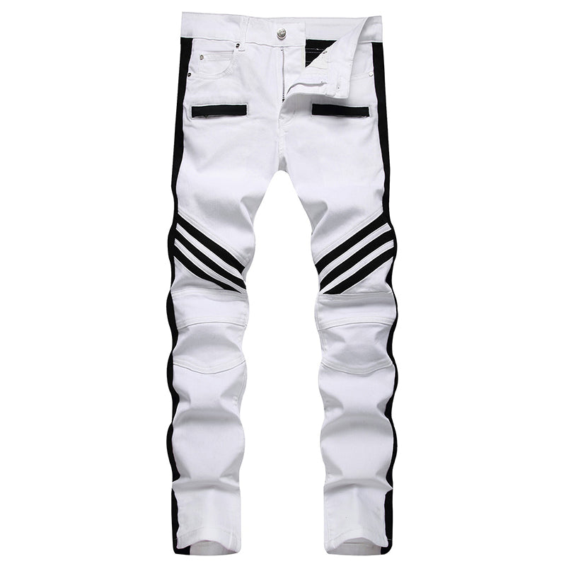Mens Fashion Jeans black camouflage stripes 8829# Pure cotton high quality