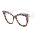 Trendy punk glasses cat eye gravel anti-blue light