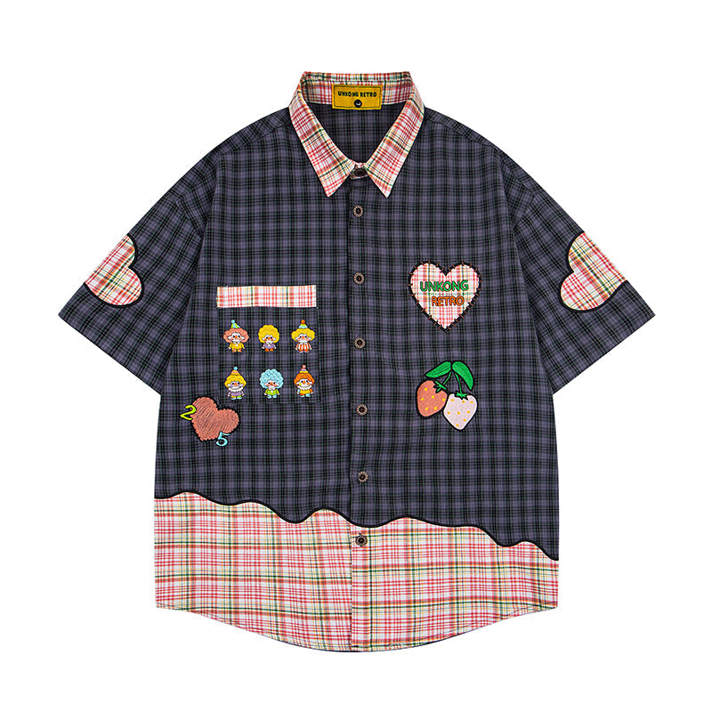 Unisex vintage T-shirt Polo shirt with a stand-up collar