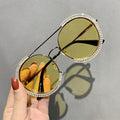 Trendy punk glasses retro round