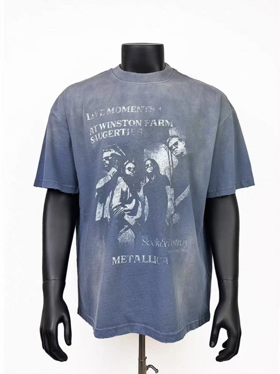 Vintage style washed summer wear T shirt 260G pure cotton high-quality streetwear