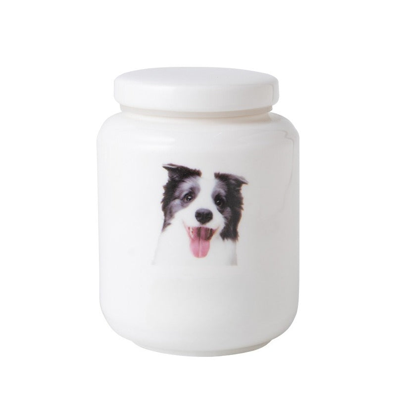 Pet Urn A custom cat puppy dog died cremation funeral urn tooth hair storage jar
