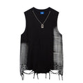 Unisex vintage camisole Stylish, textured black gradient spray-paint finish