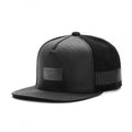 Trendy flat brimmed snapback hatsleather iron logo