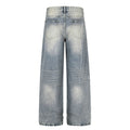 American-style streetwear harem pants Distressed Pale Wash Statement Outfit