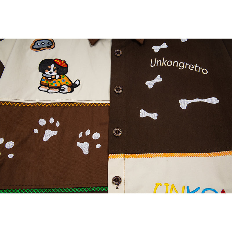 Unisex vintage T-shirt Polo shirt with a stand-up collar