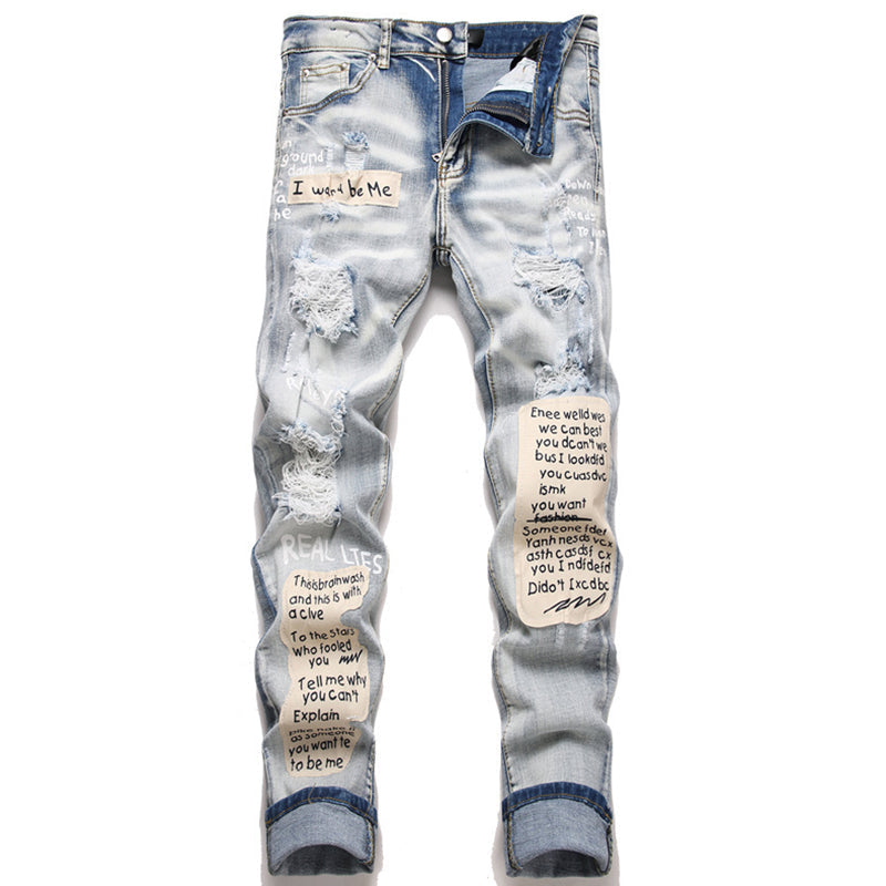 AMIRI Jeans High-quality distressed pure cotton