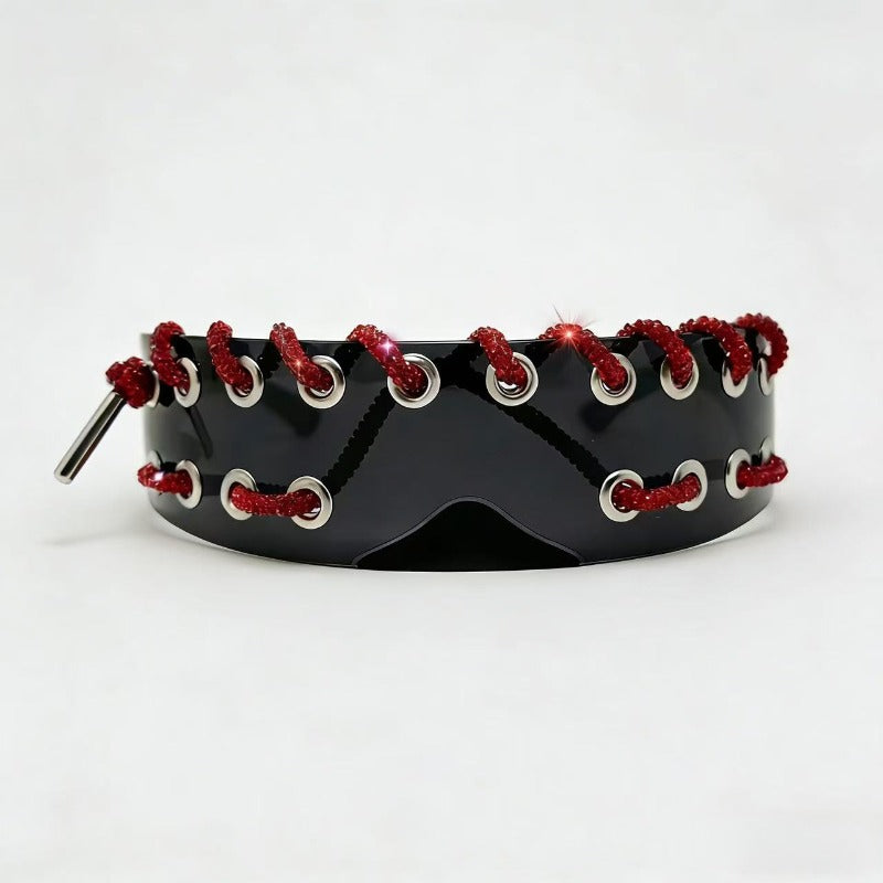 Trendy punk glasses y2k flash diamond