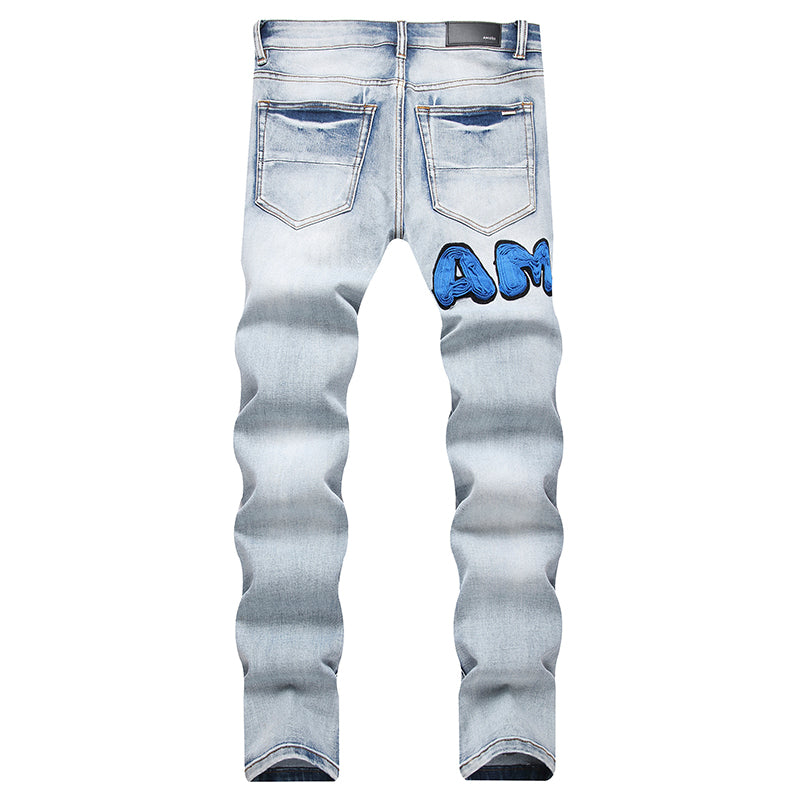 AMIRI Jeans High-quality distressed pure cotton