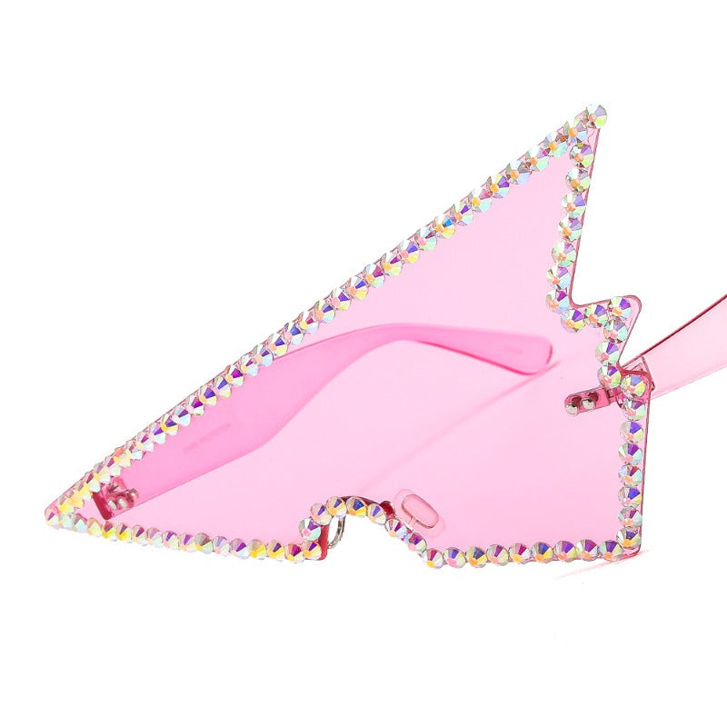 Trendy punk glasses retro uv protection