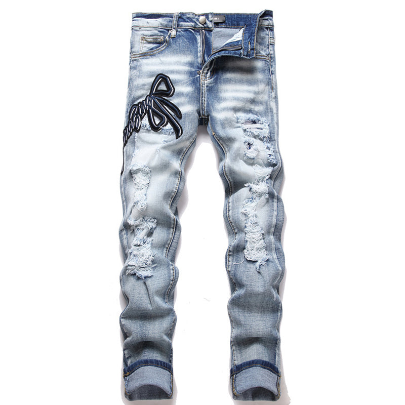 AMIRI Jeans High-quality distressed pure cotton