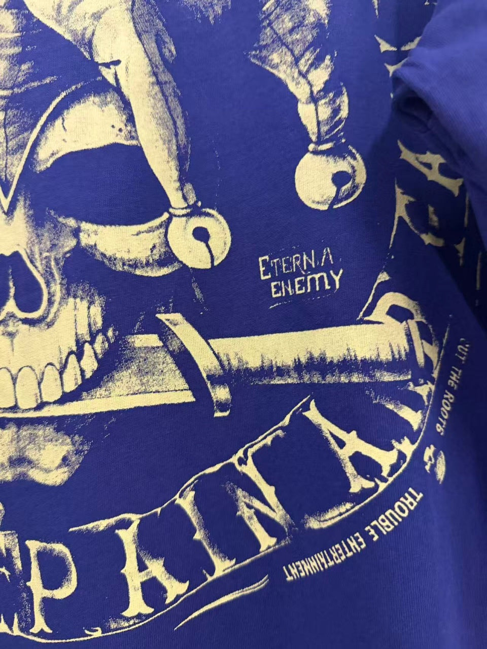 Vintage style washed summer wear T shirt Skull 260G pure cotton high-quality streetwear
