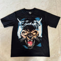 Vintage-style American T-shirt Retro Tattoo Style Feline Artwork