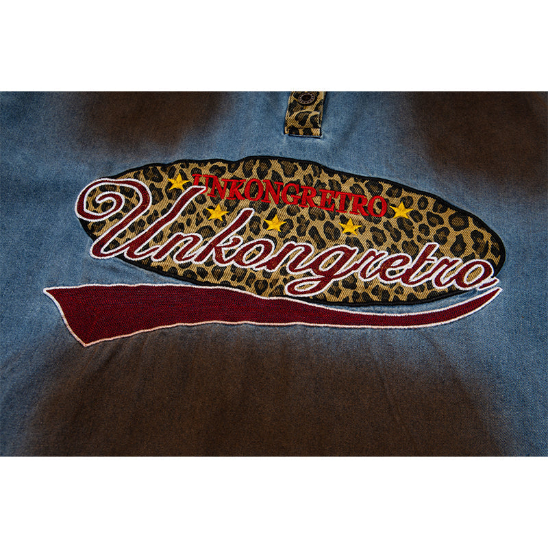 Unisex vintage T-shirt Polo shirt with a stand-up collar