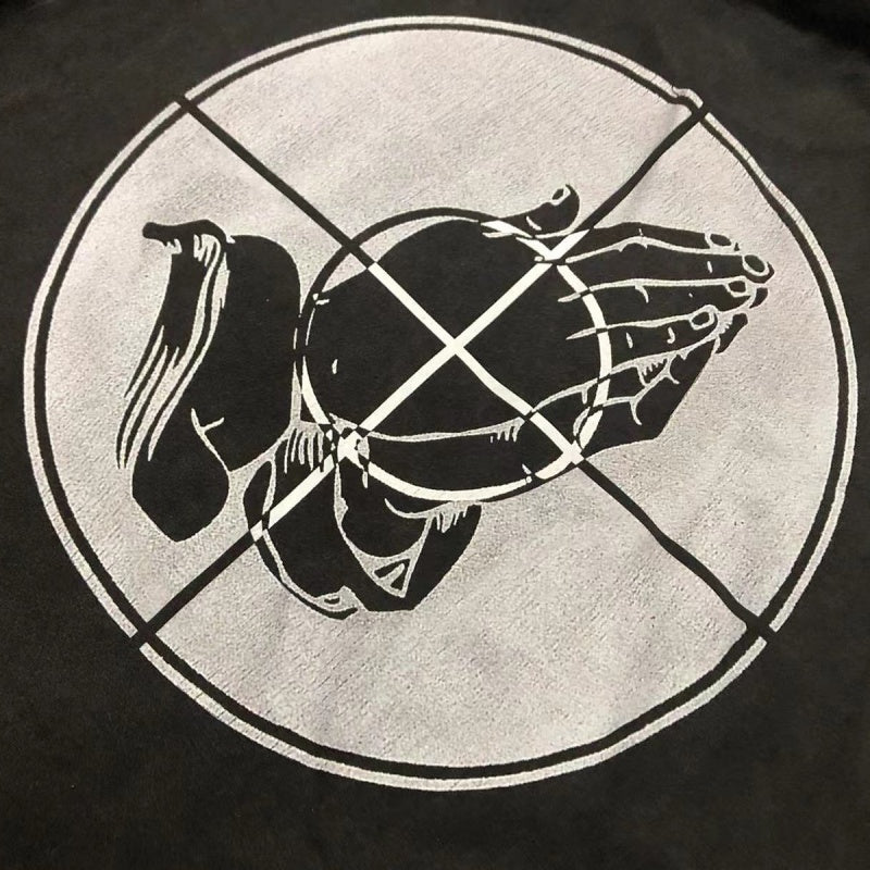 Saint Michael T Shirts Vintage Athletic Cursive Eternal Lettering Target Skull Distressed Streetwear Print
