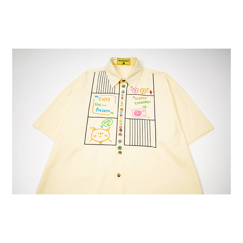 Unisex vintage T-shirt Polo shirt with a stand-up collar