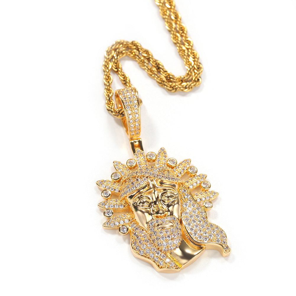 Jewelry Rap ins Zircon Necklace Pendant Egypt Pieces Far East Jesus Pieces