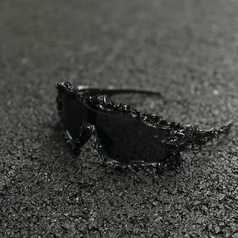 Trendy punk glasses dark series