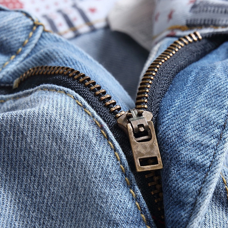 Mens Fashion Jeans Ripped D667# Pure cotton high quality
