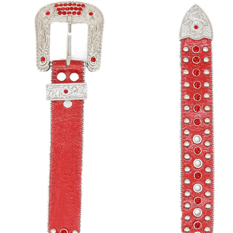 Hip-hop punk rhinestone belt full diamond fashionpunk