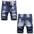 Denim shorts High-quality trendy casual pure cotton Non-stretch plus-size men's clothing