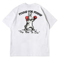 Mens T-shirt Vintage American-style Super cute boxing rabbit
