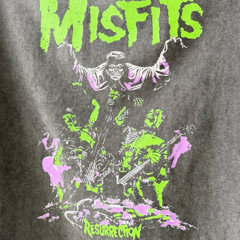 Unisex Vintage T Shirts CHOOOSELF 26SS Misfits: Resurrection Limited Edition â€?Heavyweight, Washed, Distressed & Destroyed Streetwear T-Shirt (Boxy/Cropped Punk Style)