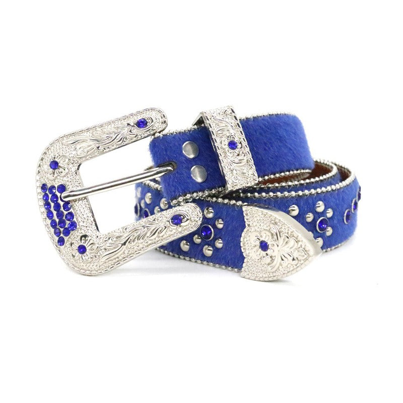 Hip-Hop Punk Rhinestone Belt y2k