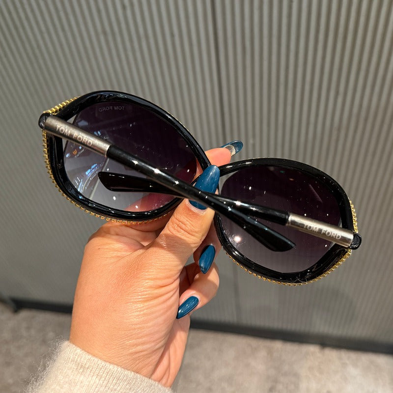Trendy punk glasses retrocut out