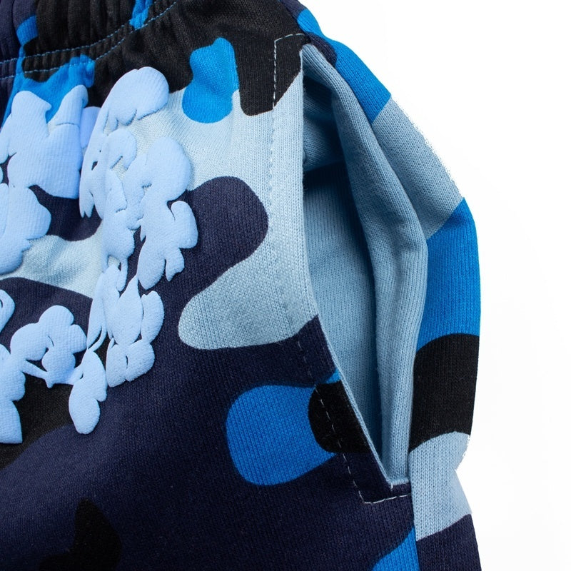 Denim Tears Shorts Y2K Heavyweight Camouflage Flower Printed Streetwear Shorts