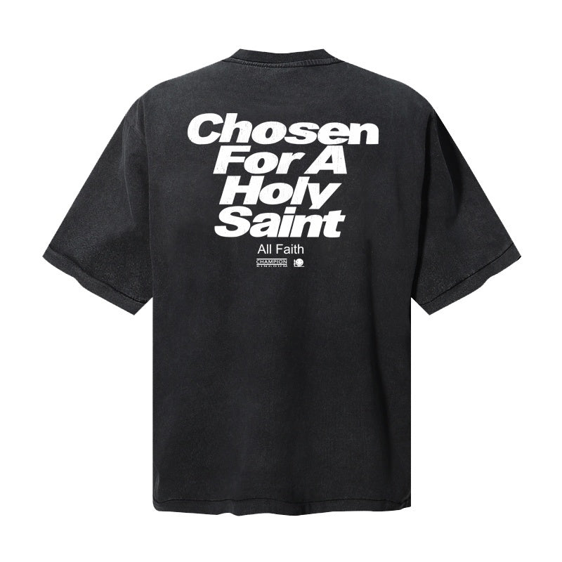 Saint Michael T Shirts Rough Line Sketch Fingerprint Bold Text Graphic