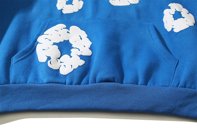 Denim Tears Hoodie Y2K All-Over Cotton Wreath Floral Puff Printed Oversized Hoodie