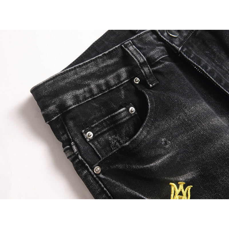 AMIRI Jeans High-quality distressed pure cotton