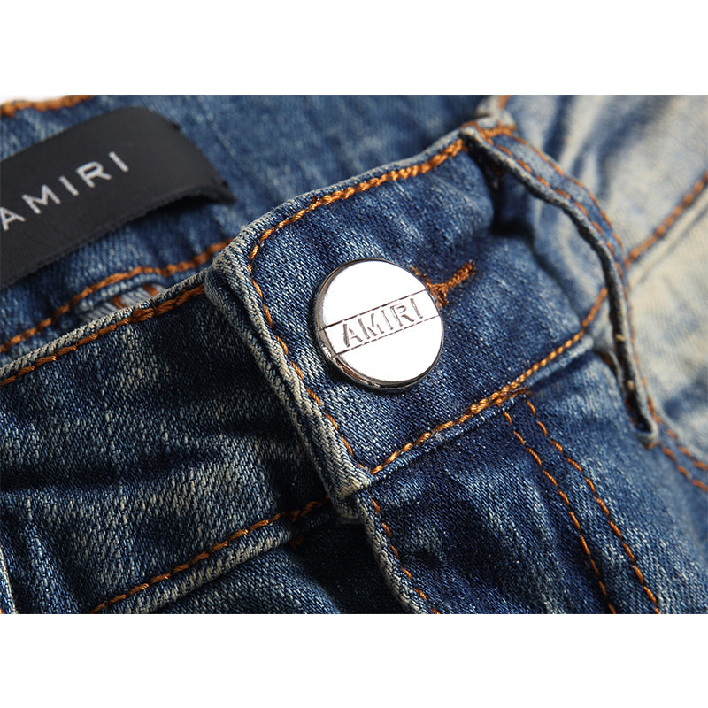 AMIRI Jeans High-quality distressed pure cotton
