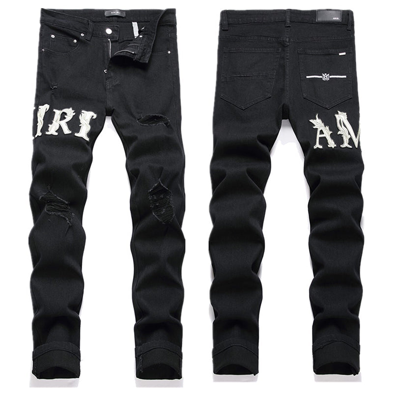 AMIRI Jeans High-quality distressed pure cotton