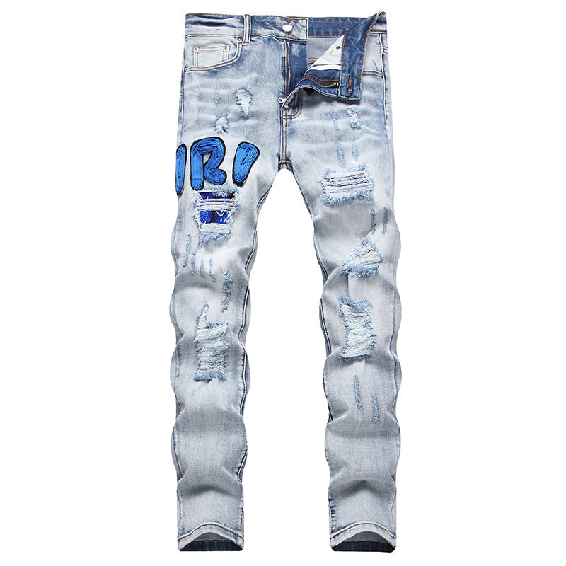 AMIRI Jeans High-quality distressed pure cotton