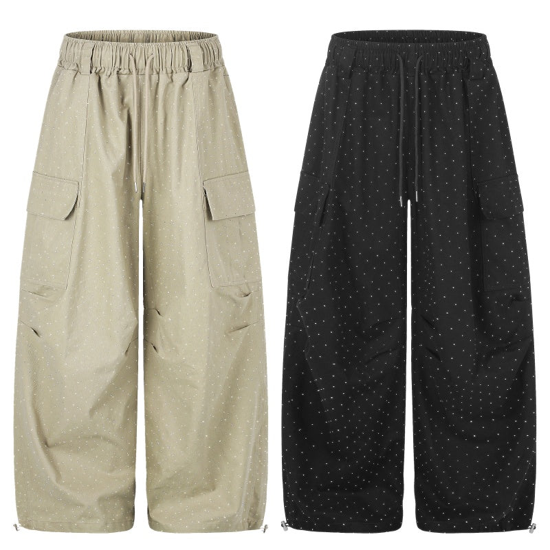 American-style streetwear harem pants Loose Pleated Quick Dry Parachute Apparel
