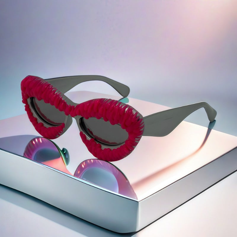 Trendy punk glasses y2k retro frog eyes weird