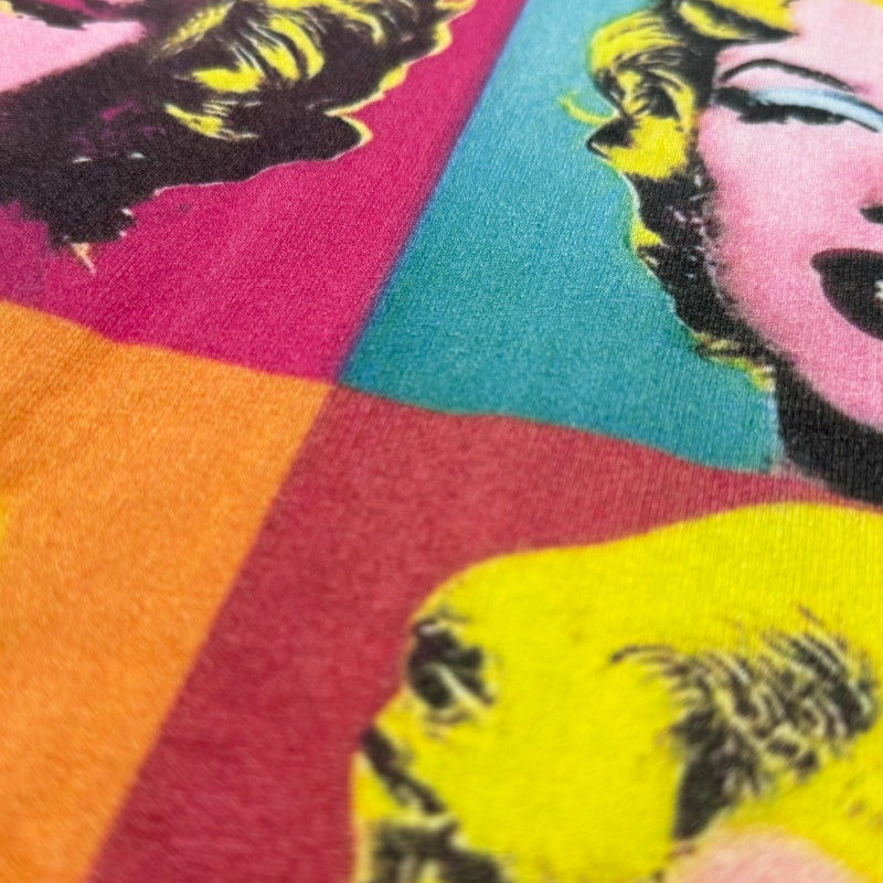 Unisex Vintage T Shirts Limited-edition Pop Art Marilyn Monroe T-shirt featuring an American West Coast street/graffiti/hip-hop aesthetic. Crafted from heavyweight fabric with a distressed wash finish and direct-to-garment white ink printing; offers