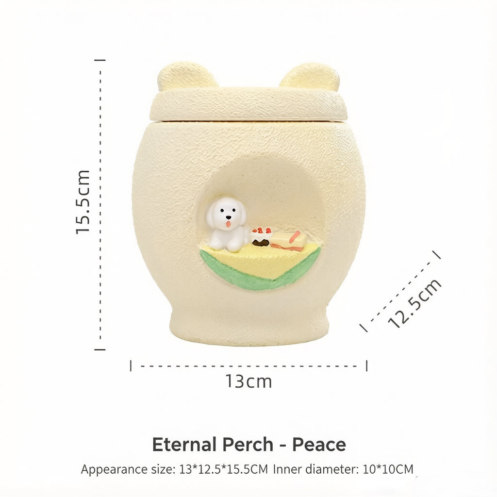 Pet Grave Marker Pet Funeral Urn Cat Dog Memorial Container Creative Pet Souvenir Pot