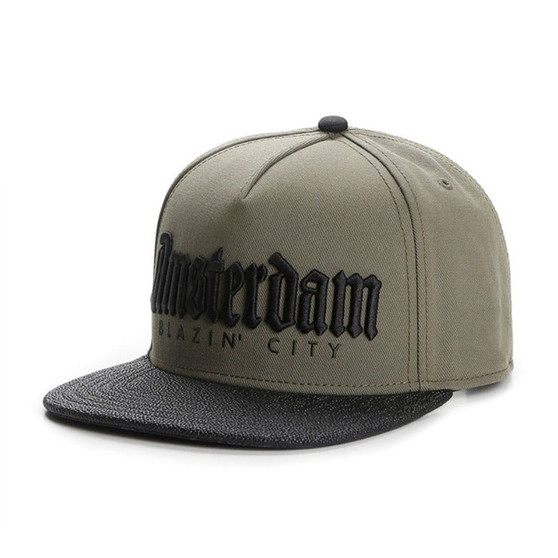 Trendy flat brimmed snapback hats